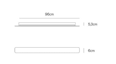 Line applique 31w 2000lm 3000k black Vivida international Lampade da parete